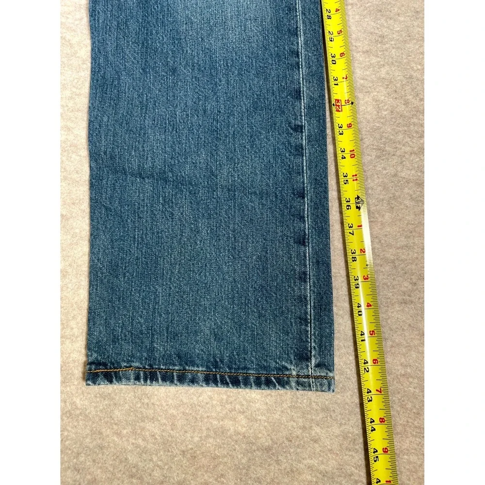 Levis 501 Original Fit Jeans Mens 36x32 Blue Denim Cotton High Rise Straight Leg